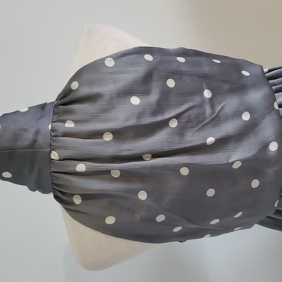 RYEGRASS grey with with polka dot silky satin feel dress size XL new without tag - Picture 7 of 9